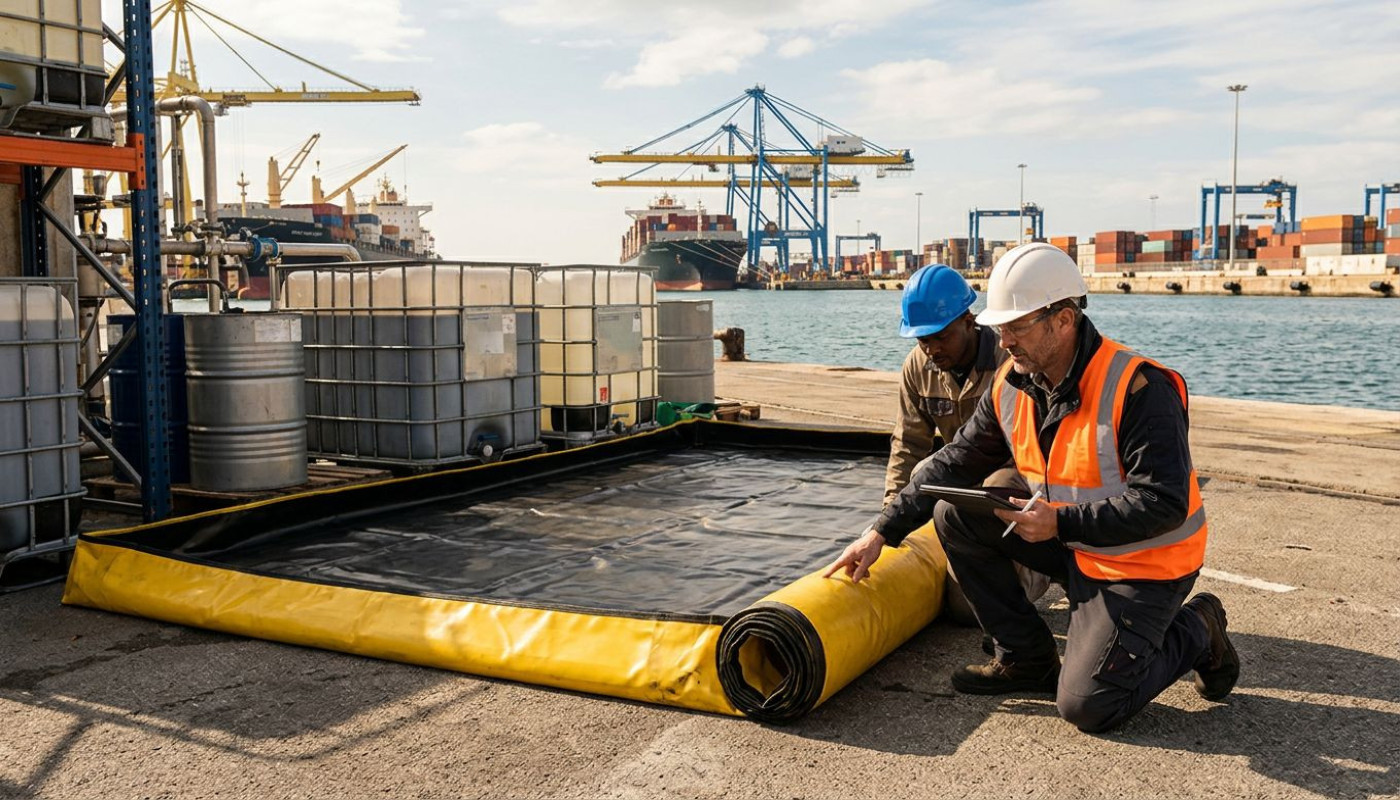 Audit au port de Marseille : comment le bac de rétention souple redéfinit la sécurité